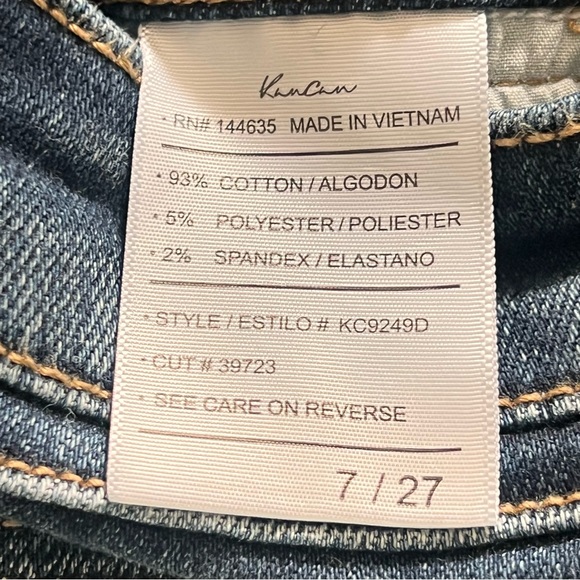 KanCan Women’s High Rise Slim Straight Leg Jeans Style: KC9249D Dark Wash Sz. 7 - Picture 10 of 11